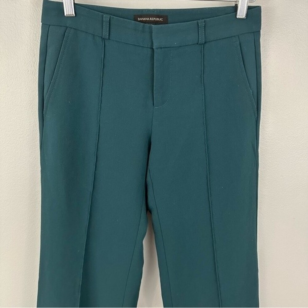 Banana Republic Green Trouser Work Pants Size 0 Professional Office Career - Picture 4 of 14
